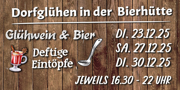 Dorfglühen in der Bierhütte
