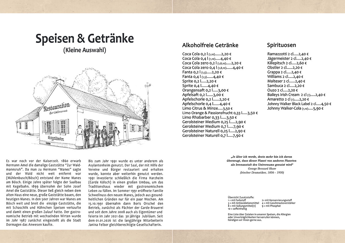 Kleine Karte Manes am Bösch