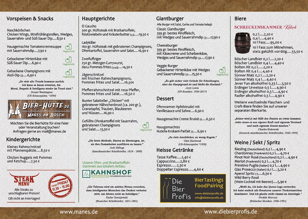 Kleine Karte Manes am Bösch